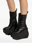 Кожаные сапоги на платформе с каблуком 140 мм Rick Owens, черный - фото 5