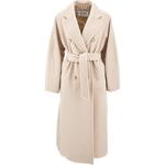 MaxMara Двубортное пальто Max Mara Ticino с поясом, Sand - фото
