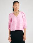 Блуза SELECTED SLFCathi-Sadie, темно-розовый - фото 2