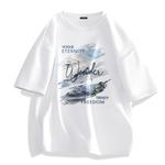 Футболка унисекс MINISO, белая (серые заснеженные горы) - фото 2