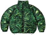 Куртка Supreme H.R. Giger Jacquard Down Puffer Jacket 'Green', зеленый - фото 3