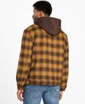 Мужская рубашка-куртка в клетку GUESS, Curcuma/Brown Check - фото 6