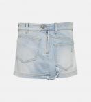 Джинсовая мини-юбка THE ATTICO, синий - фото