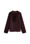 Блуза New Look RUFFLED TIE NECK LONG SLEEVE, Burgundy/Red - фото 4