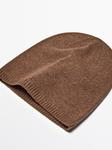 Тонкая вязаная шапочка Massimo Dutti, коричневый - фото 2