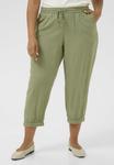 Брюки MILLE CAPRI Kaffe Curve, зеленый - фото