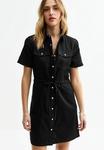 Джинсовое платье DRAWSTRING WAIST MINI New Look, черный - фото