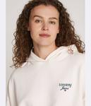 Толстовка Tommy Jeans хлопковая удлиненная, экрю - фото 3