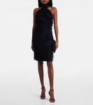 Мини-платье Illusion Circle с вырезом халтер Courrèges, черный - фото 2