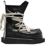 Шнурованные ботинки на платформе RICK OWENS, черный - фото 3