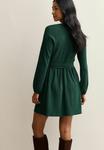 Платье New Look CRINKLED BELTED MINI, Dark Green - фото 2