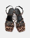 Босоножки на высоком каблуке с леопардовым принтом Pull&Bear - фото 2