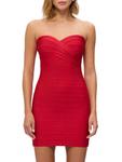 Мини-платье Isla Bandage Bodycon Hervé Léger, цвет Lipstick Red - фото