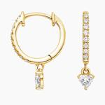 Серьги-Хаги с лабораторными бриллиантами в форме сердца (1/3 карата) Brilliant Earth - фото 4