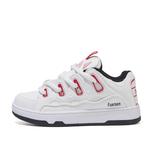 Кроссовки FUERSEN Skateboarding Shoes Unisex Low-top, белый/черный - фото