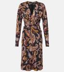 Платье миди с узором пейсли и сборками Etro, Print On Black Base - фото