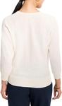 Свитер NIC+ZOE Easy V-neck Pure Cotton Sweater, Classic Cream - фото 3