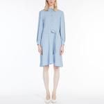 WEEKEND MaxMara Длинное платье с рукавами женское синее - фото 5