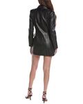 A.L.C. Declan Кожаное мини-платье, черный - фото 2