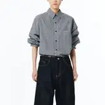 Тетрис-аппликация клетчатая рубашка ADER ERROR, черный - фото 5