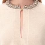 Длинный свитер с рукавами и декором Valentino, Birch Tree - фото 8