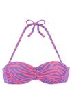 Топ бикини-бандо Venice Beach, темно-фиолетовый/розовый - фото