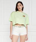 Футболка Tommy Jeans Summer flag Cropped Fit, лаймовый - фото 3