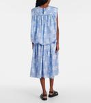 Топ из хлопка с цветочным принтом Marni, Iris Blue - фото 3