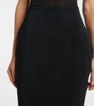 Юбка-карандаш с высокой талией Saint Laurent, Noir - фото 4