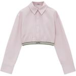 Укороченная рубашка с длинным рукавом LOEWE, розовый - фото