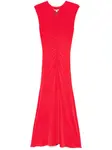 Платье макси со сборками Nissa, красный - фото