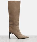 Замшевые сапоги до колена Brunello Cucinelli, Ice - фото 4