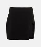 Мини-юбка из крепа Mônot, черный - фото