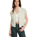 ELLE Рубашка Women's Light Green Lapel Moderate - фото