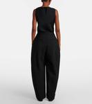 Высокие брюки-бочонки из крепа Róhe, Black - фото 3