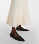 Замшевые балетки Lola Gabriela Hearst, Charcoal - фото 4