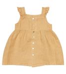 Детское льняное платье в пол Donsje, бежевый - фото