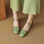 Туфли Мэри Джейн женские Echo&Yolo, зеленый - фото 10