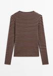 Топ Massimo Dutti Long sleeved top, Bordeaux - фото 2