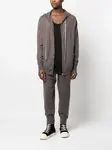 Худи на молнии с кулиской Rick Owens, серый - фото 2
