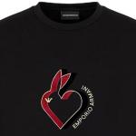 EMPORIO ARMANI Свитшот мужской черный SS23 - фото 10