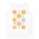 Майка с клетчатым цветочным принтом для молодежи The Juniper Shop, White - фото