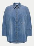 Рубашка джинсовая свободного кроя Grace 15338585 Only, синий - фото
