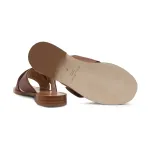 Кожаные тапочки Baldinini, коричневый - фото 4