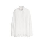 ELLE Рубашка Women's White Stand Collar Moderate - фото