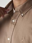 Рубашка Slim Fit на пуговицах Next, темно-бежевый - фото 7