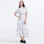 Платье-Рубашка миди с линейным принтом и элементарным принтом Smart And Joy, белый - фото 3