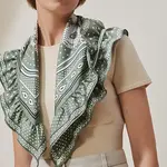 HERMES Шелковый  шарф Green - фото 8