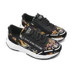 Кроссовки с добавлением кожи Versace, черный - фото 2