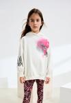 Худи Next REGULAR FIT, Ecru Pink Graffiti/White - фото 3